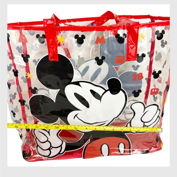 Disney Clear Mickey Mouse Clear Polyvinyl Tote Bag New Without Tags - Picture 3 of 10